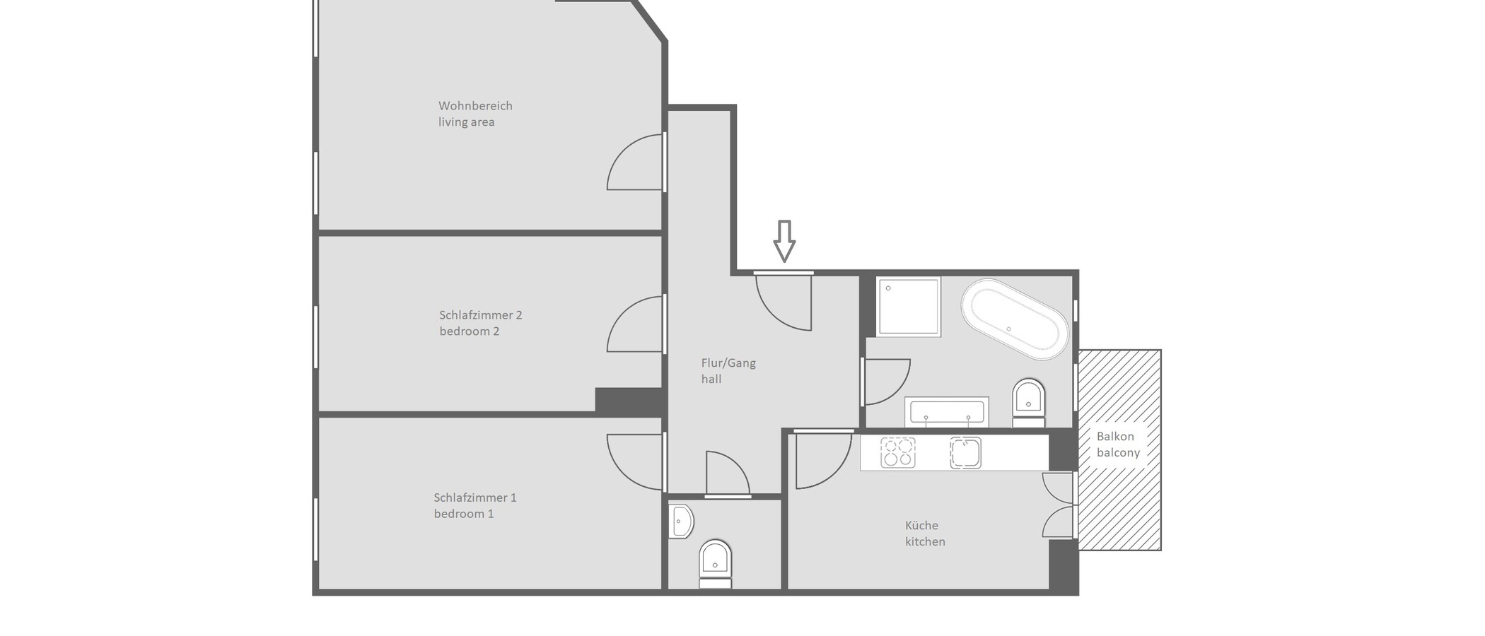 マンション München Lehel 01 見取り図 14254