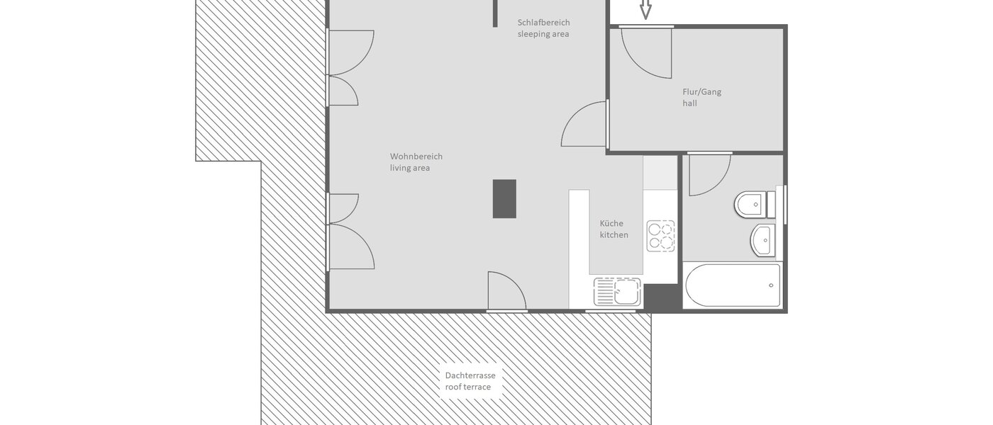 ペントハウス München Untermenzing 01 見取り図 14293