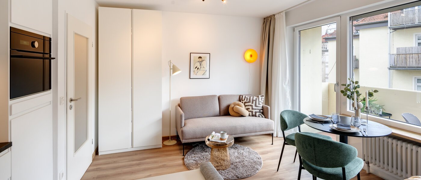 アパルトマン München Schwabing-Nord (zw. Leopoldstraße & Englischen Garten) 04 リビングエリア 14305