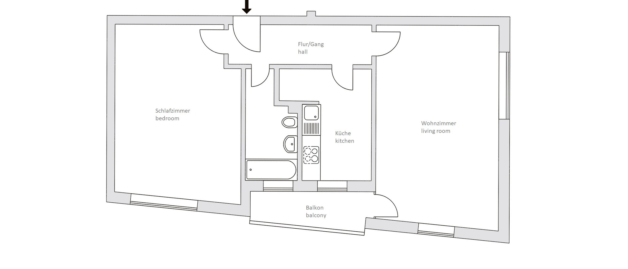 マンション München Lehel 01 見取り図 14389