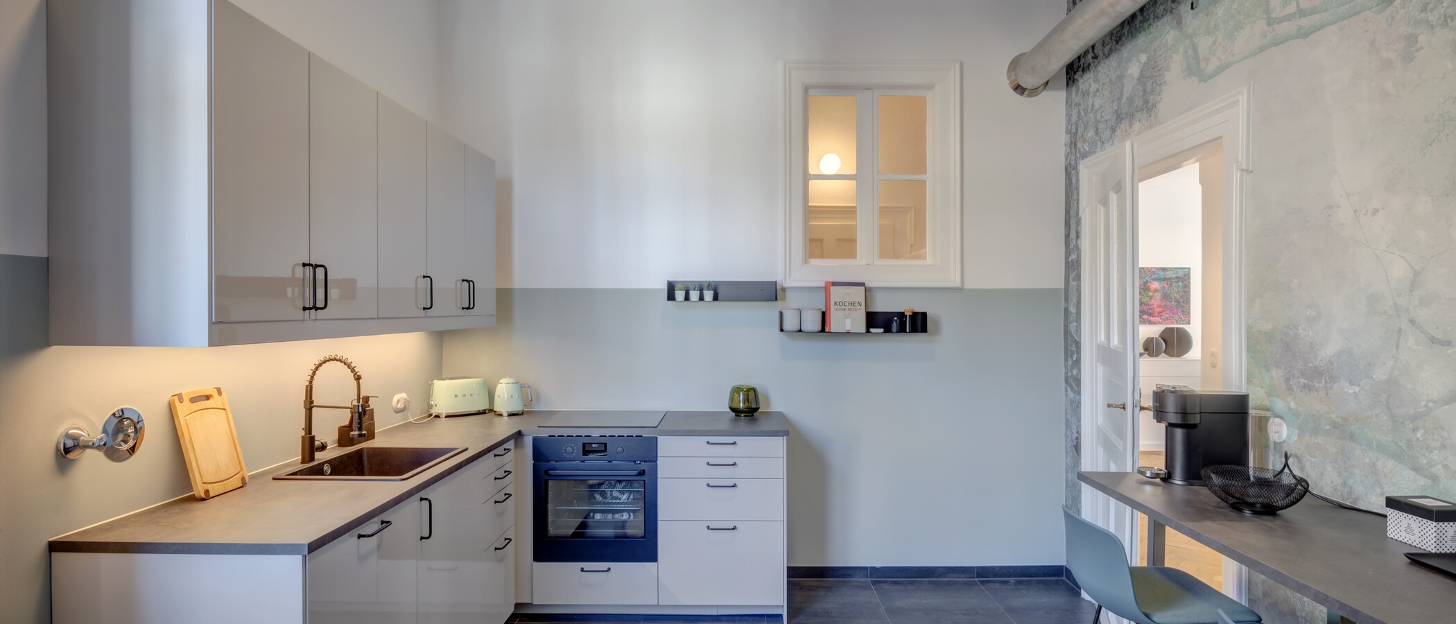 マンション München Schwabing-Nord (zw. Leopoldstraße & Englischen Garten) 02 キッチン 14397