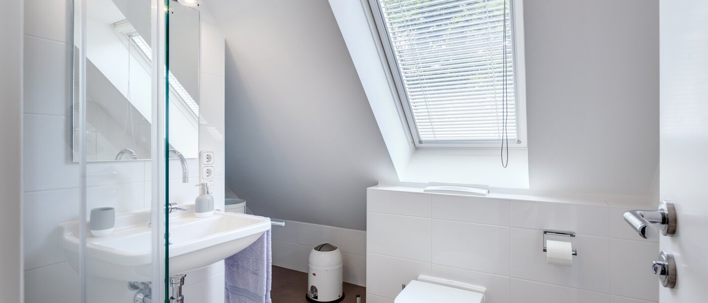 セミ・デタッチド・ハウス（一戸建てを二つに分けた家屋） Grünwald 02 ２つめの浴室 14454