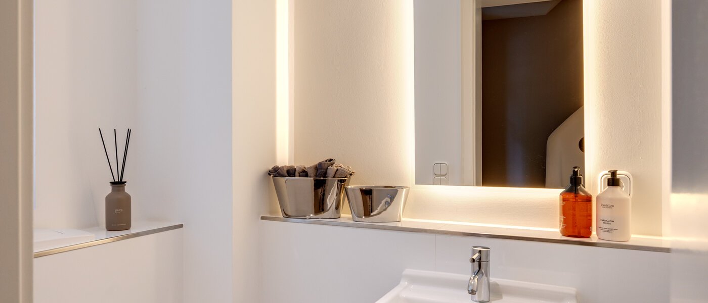 セミ・デタッチド・ハウス（一戸建てを二つに分けた家屋） Grünwald 01 ゲスト用 WC 14454