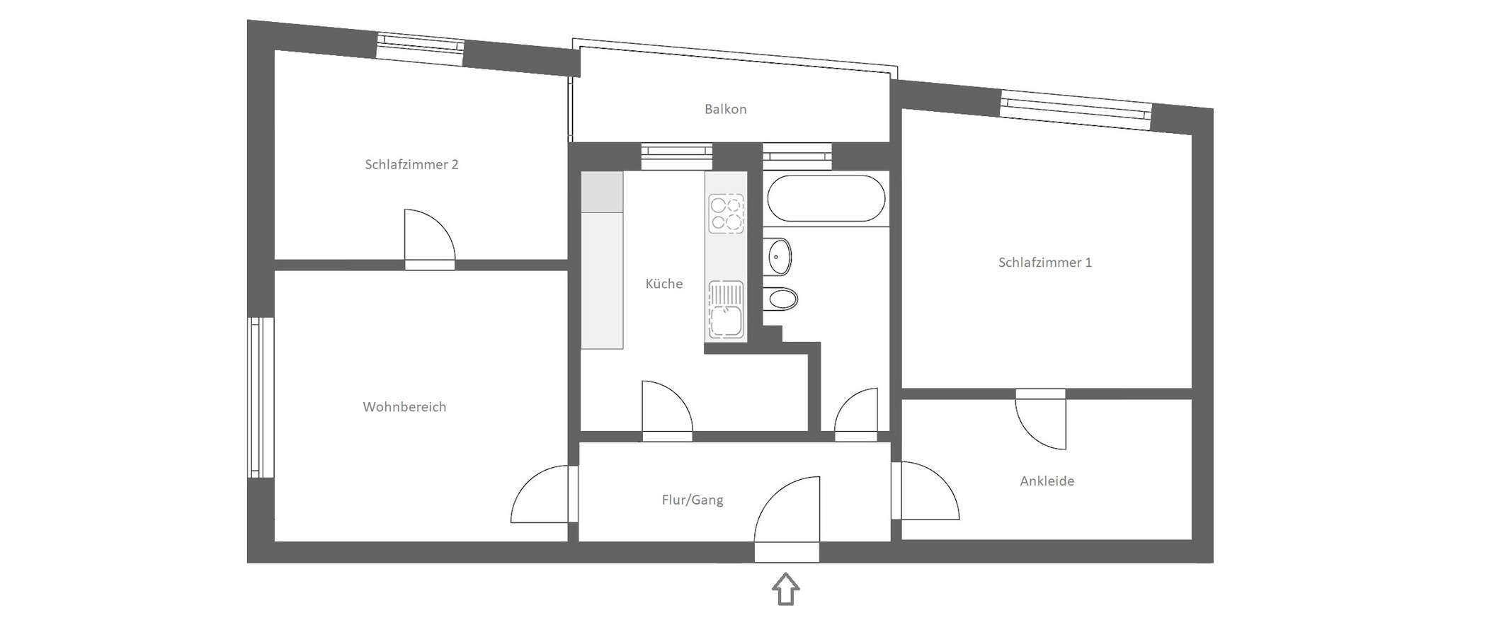 マンション München Lehel 01 見取り図 14463