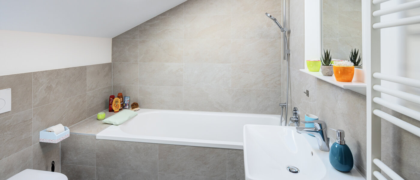 セミ・デタッチド・ハウス（一戸建てを二つに分けた家屋） Icking 01 ２つめの浴室 14465