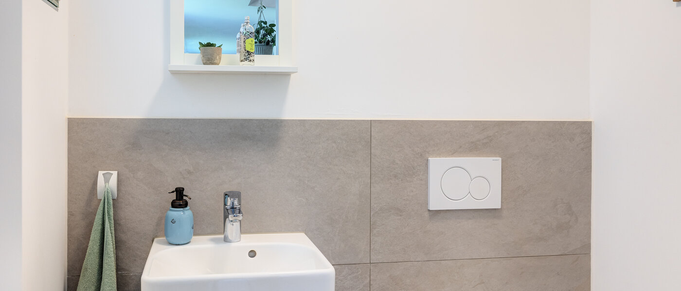 セミ・デタッチド・ハウス（一戸建てを二つに分けた家屋） Icking 01 ゲスト用 WC 14465