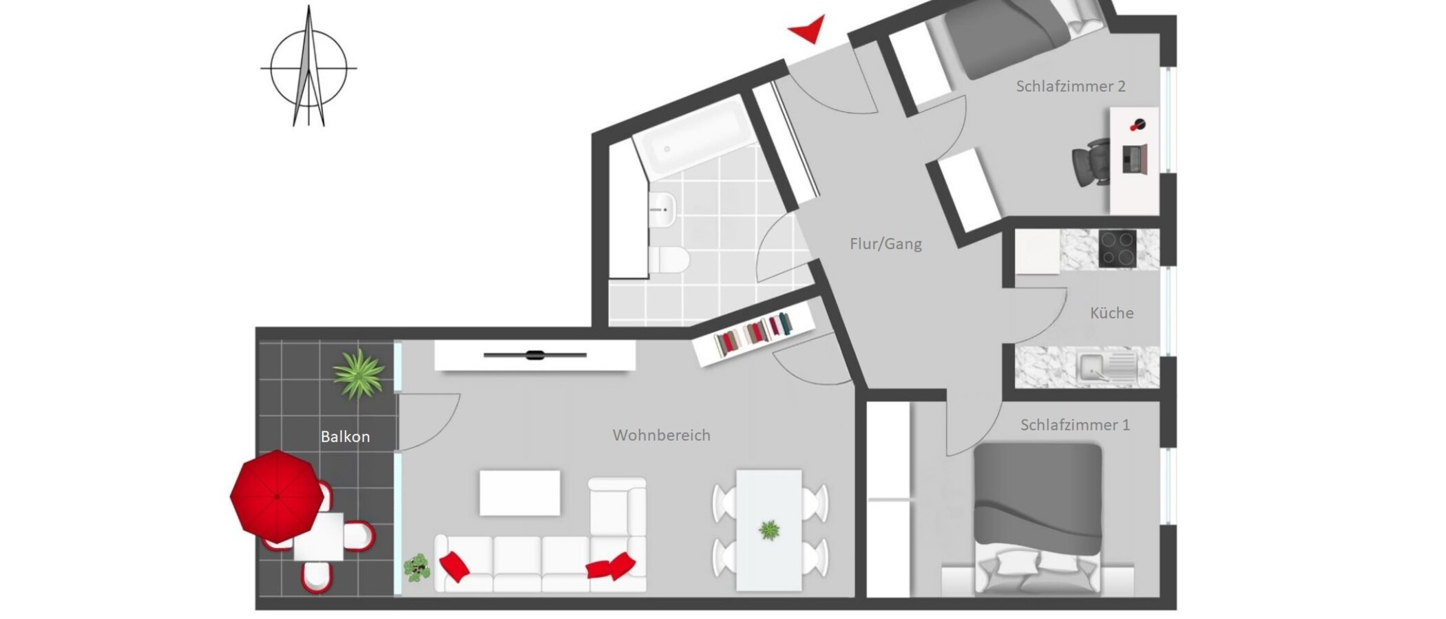 マンション München Neuperlach 01 見取り図 14565