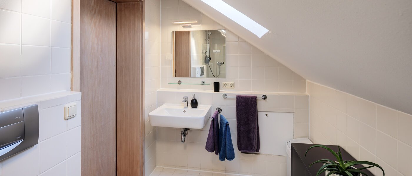 セミ・デタッチド・ハウス（一戸建てを二つに分けた家屋） München Obersendling 03 ２つめの浴室 14567