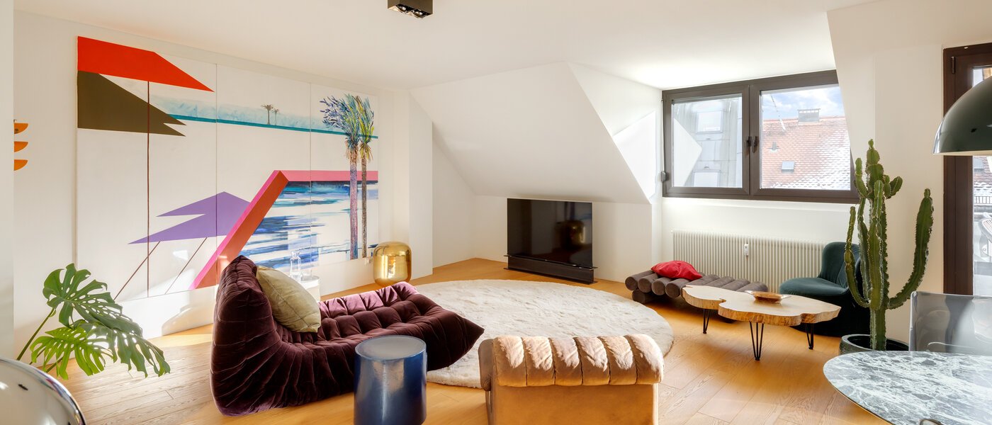 メゾネット・マンション（複数階にわたるマンション） München Glockenbachviertel 03 リビングルーム 14717