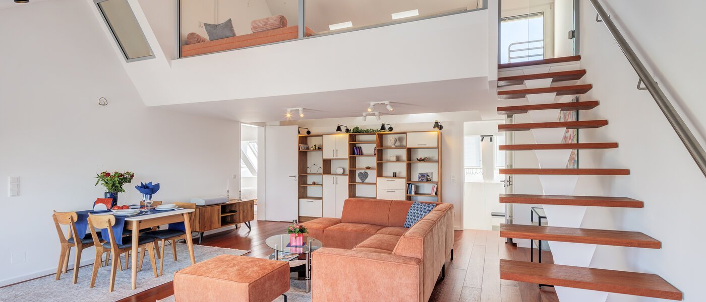 複層－回廊住宅 München Maxvorstadt 04 リビングエリア 14785