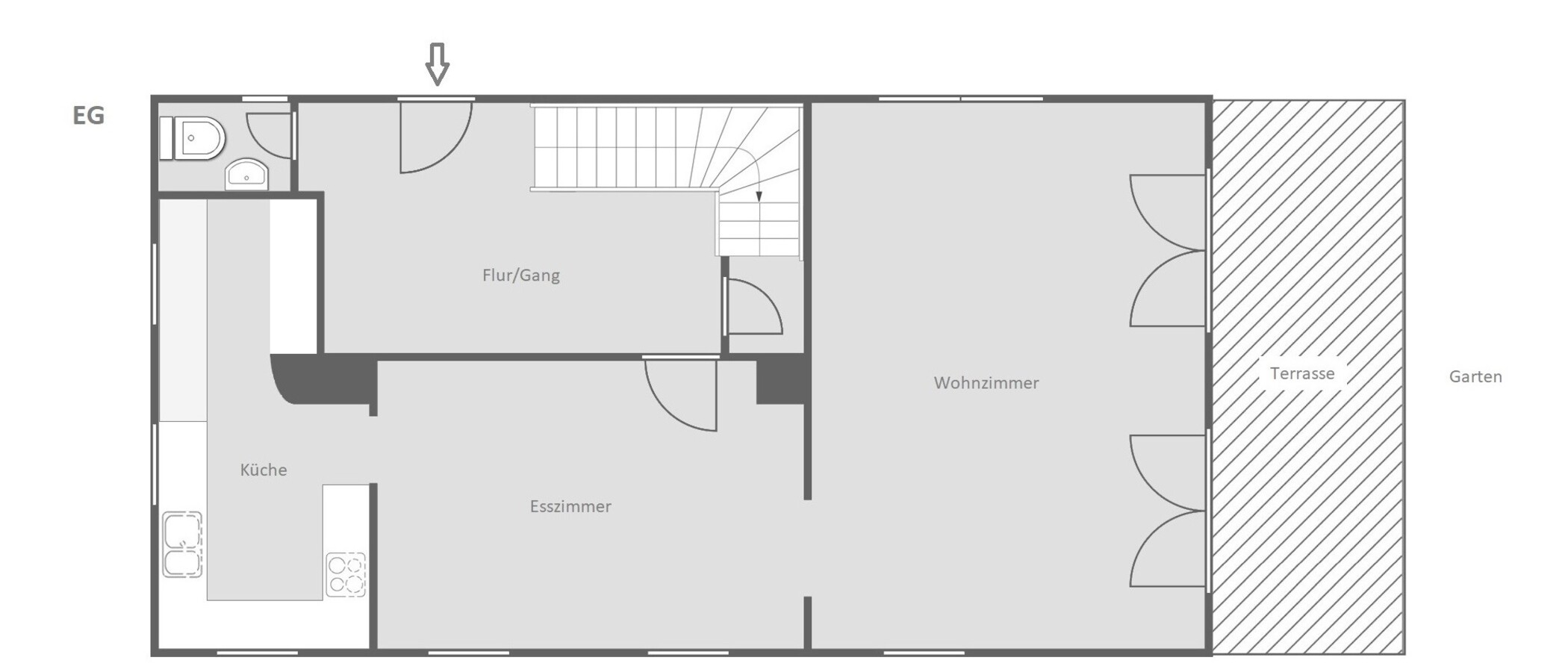 一戸建て München Obersendling 01 見取り図 14826
