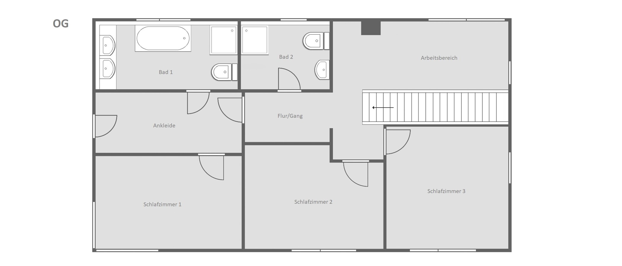 一戸建て Fahrenzhausen 02 見取り図 14846
