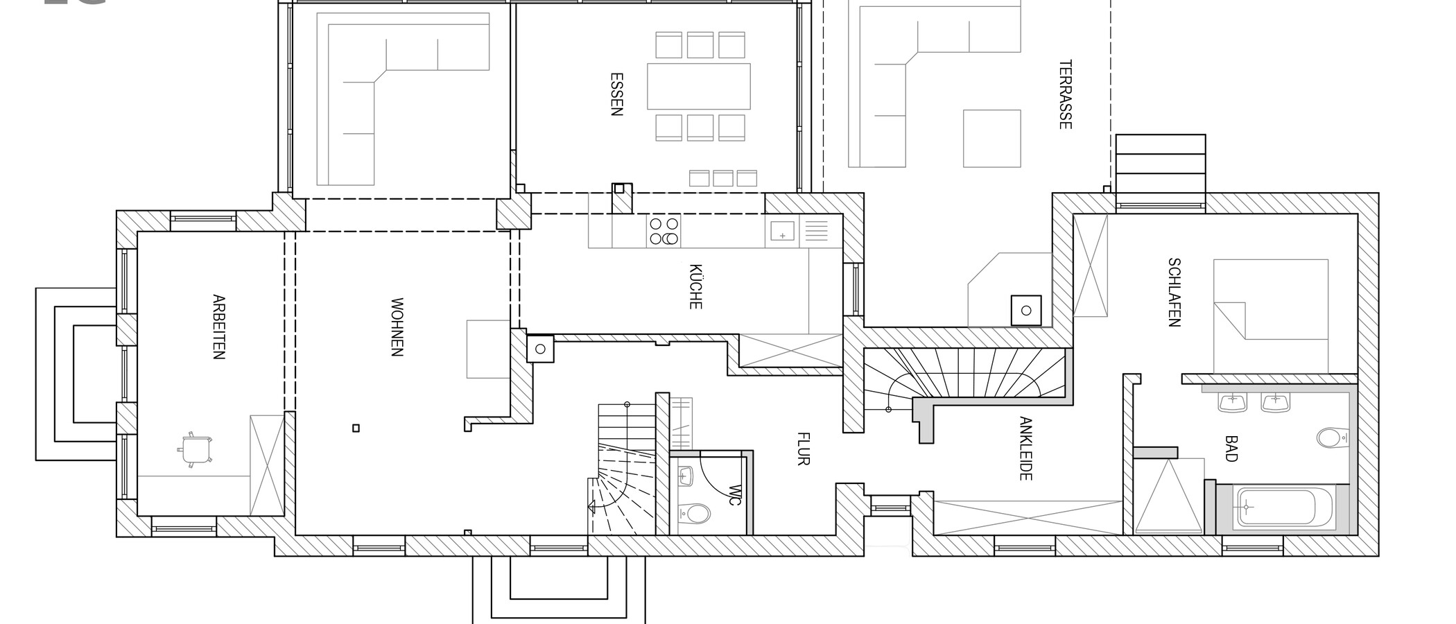 邸宅 Oberhaching 01 見取り図 14925