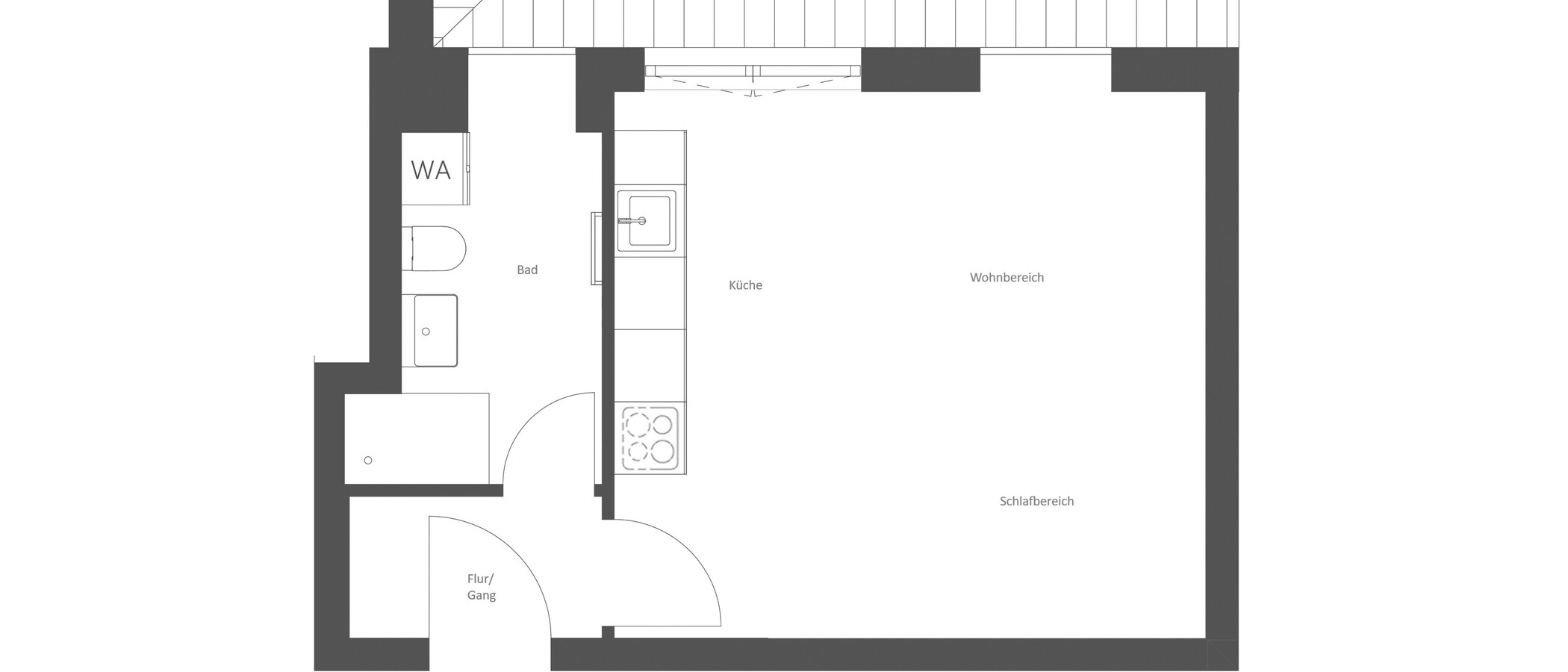 アティック・フラット（屋根裏） München Riem 01 見取り図 14957