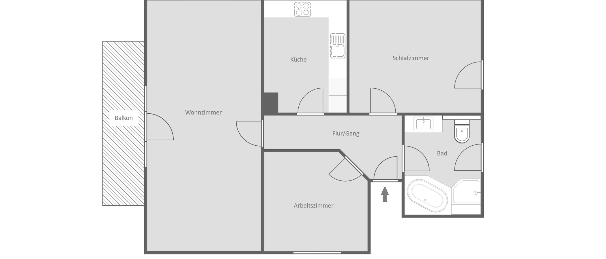 アティック・フラット（屋根裏） München Untermenzing 01 見取り図 14986