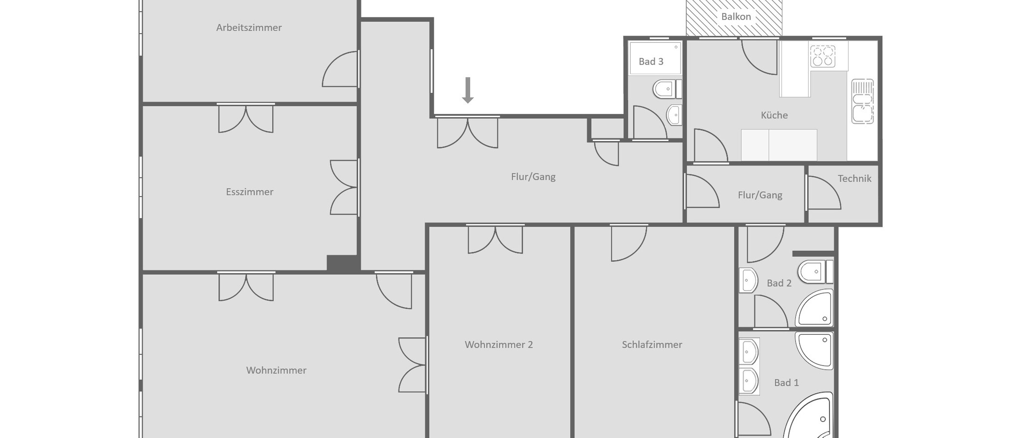 マンション München Altbogenhausen 01 見取り図 14997