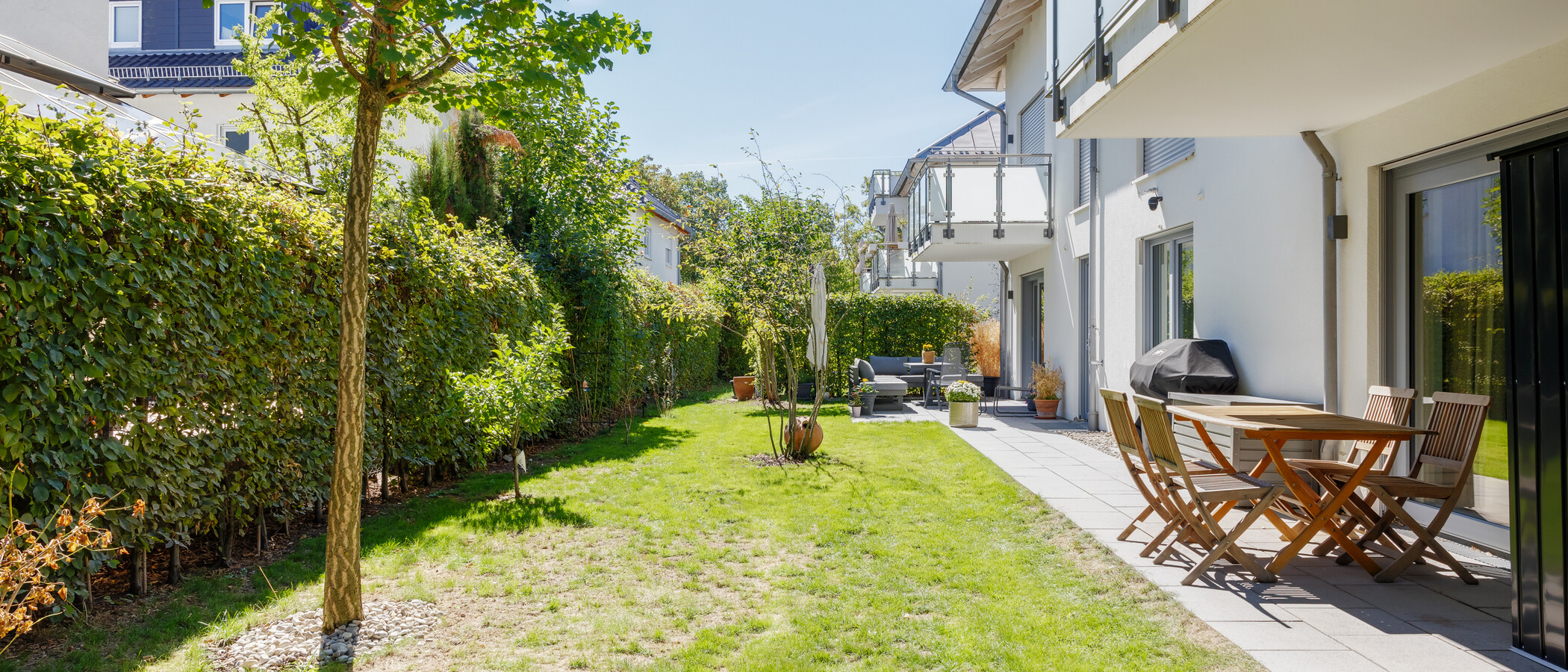 庭付き住宅 München Trudering 01 庭 15002