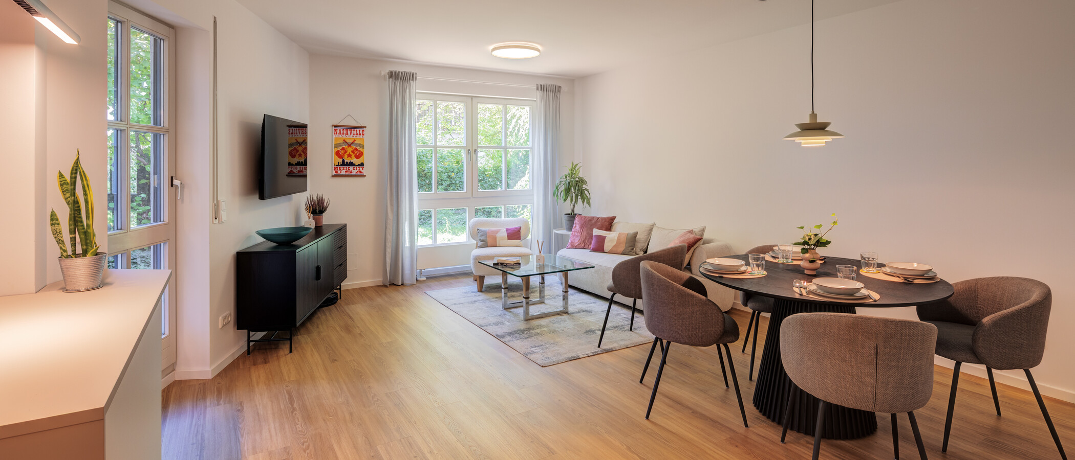 庭付き住宅 München Gärtnerplatzviertel 01 リビングエリア 15016