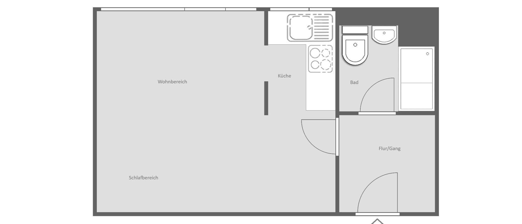 マンション München Obersendling 01 見取り図 15030
