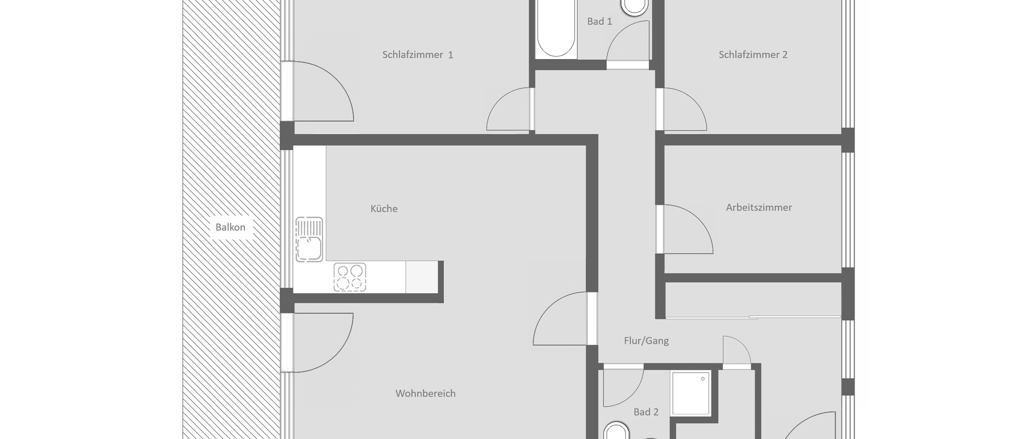 マンション München Pasing 01 見取り図 15037