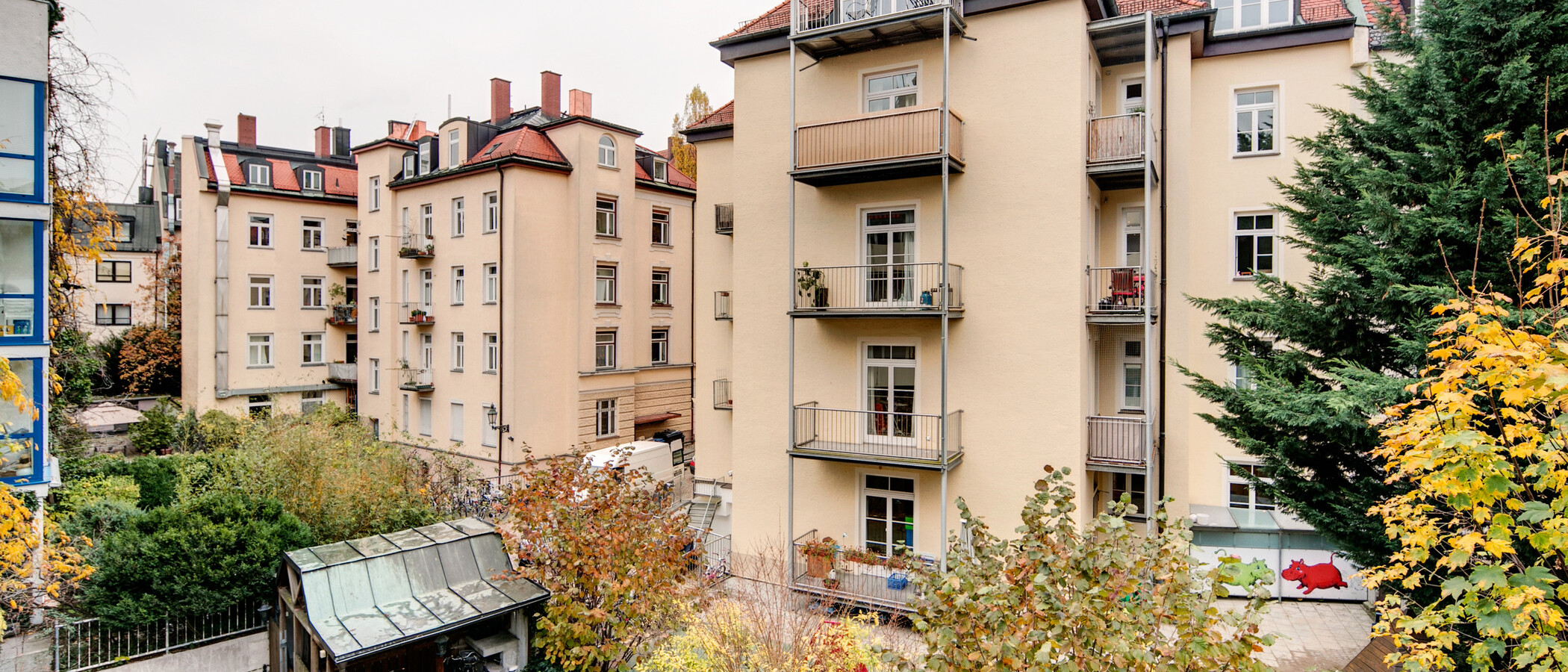 マンション München Schwabing (rechts der Leopoldstraße) 02 物件からの眺め 1976