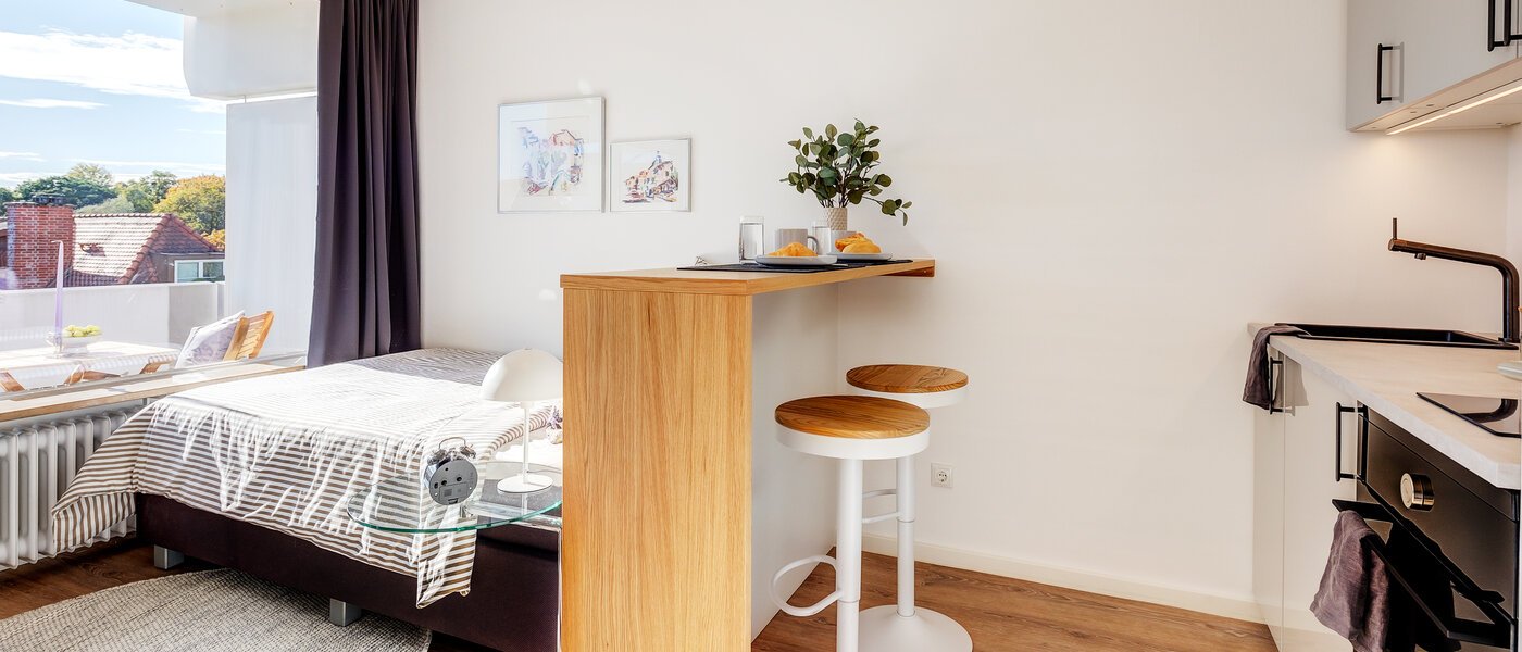 アパルトマン München Schwabing-Nord (zw. Leopoldstraße & Englischen Garten) 01 リビングエリア 2242