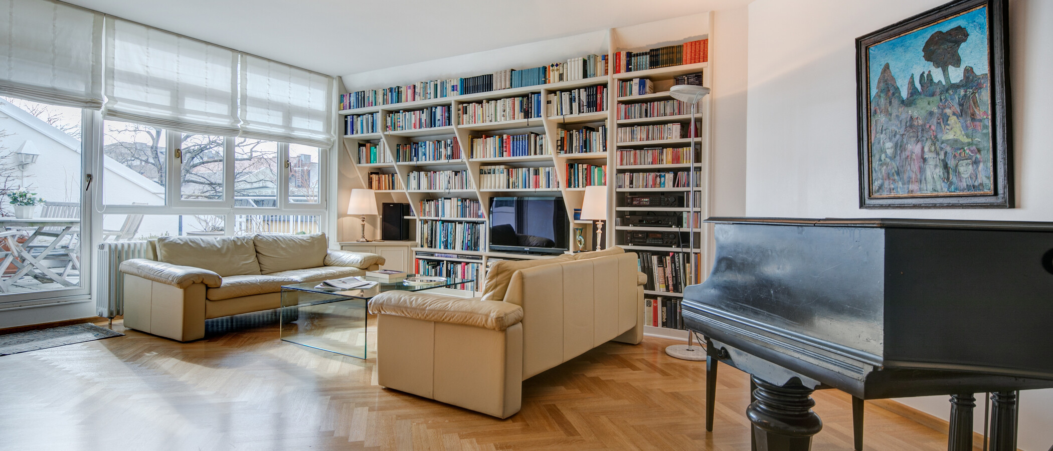 ペントハウス München Schwabing (rechts der Leopoldstraße) 02 リビングルーム 2693