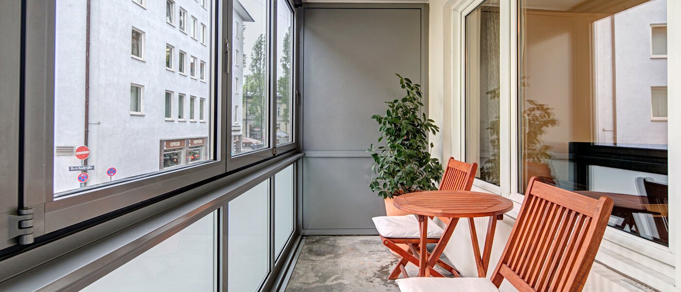 マンション München Schwabing-Nord (zw. Leopoldstraße & Englischen Garten) 01 ベランダ 3091