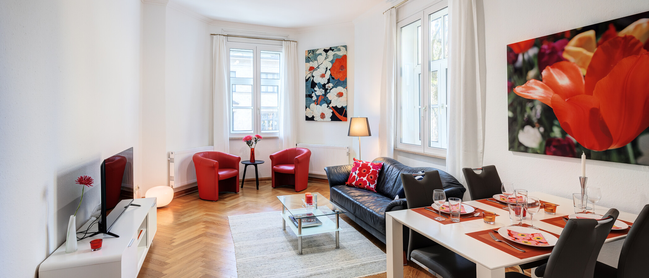 マンション München Schwabing (rechts der Leopoldstraße) 01 リビングルーム 319