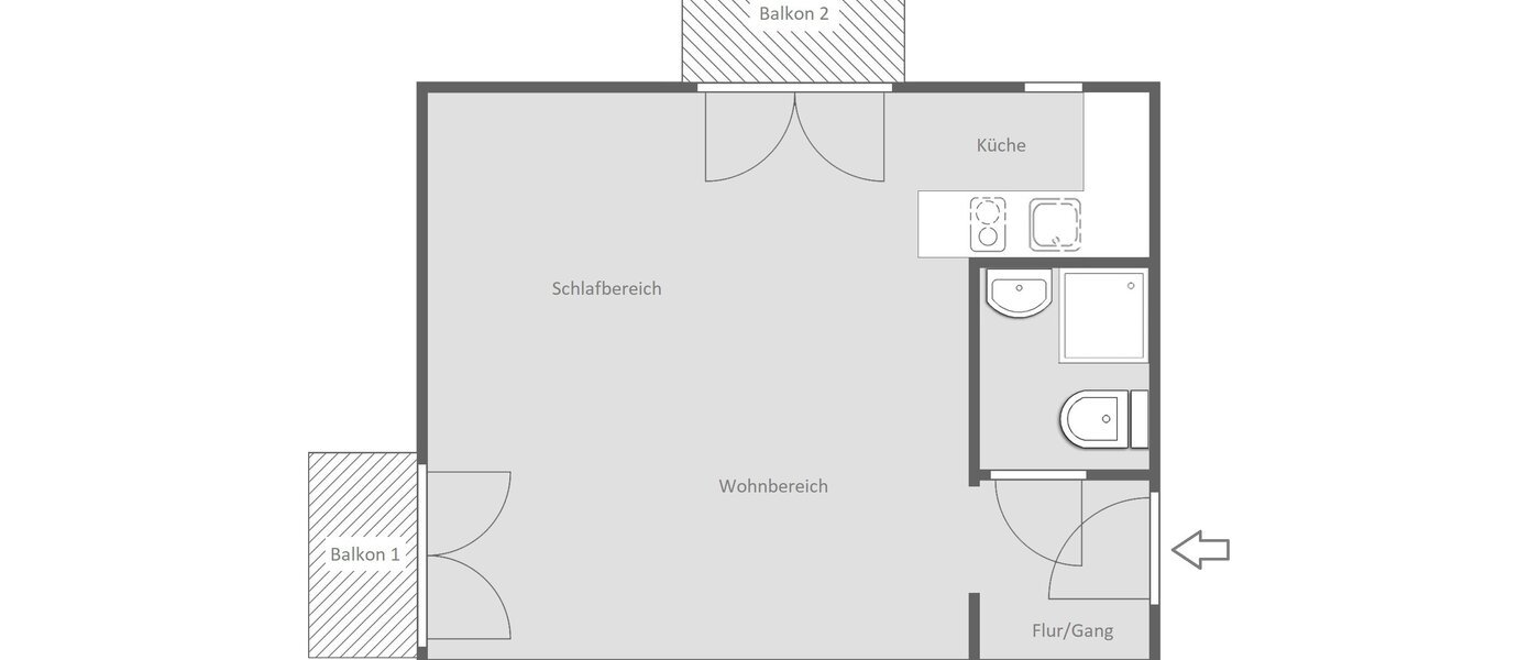 マンション München Schwabing-West 01 見取り図 4159