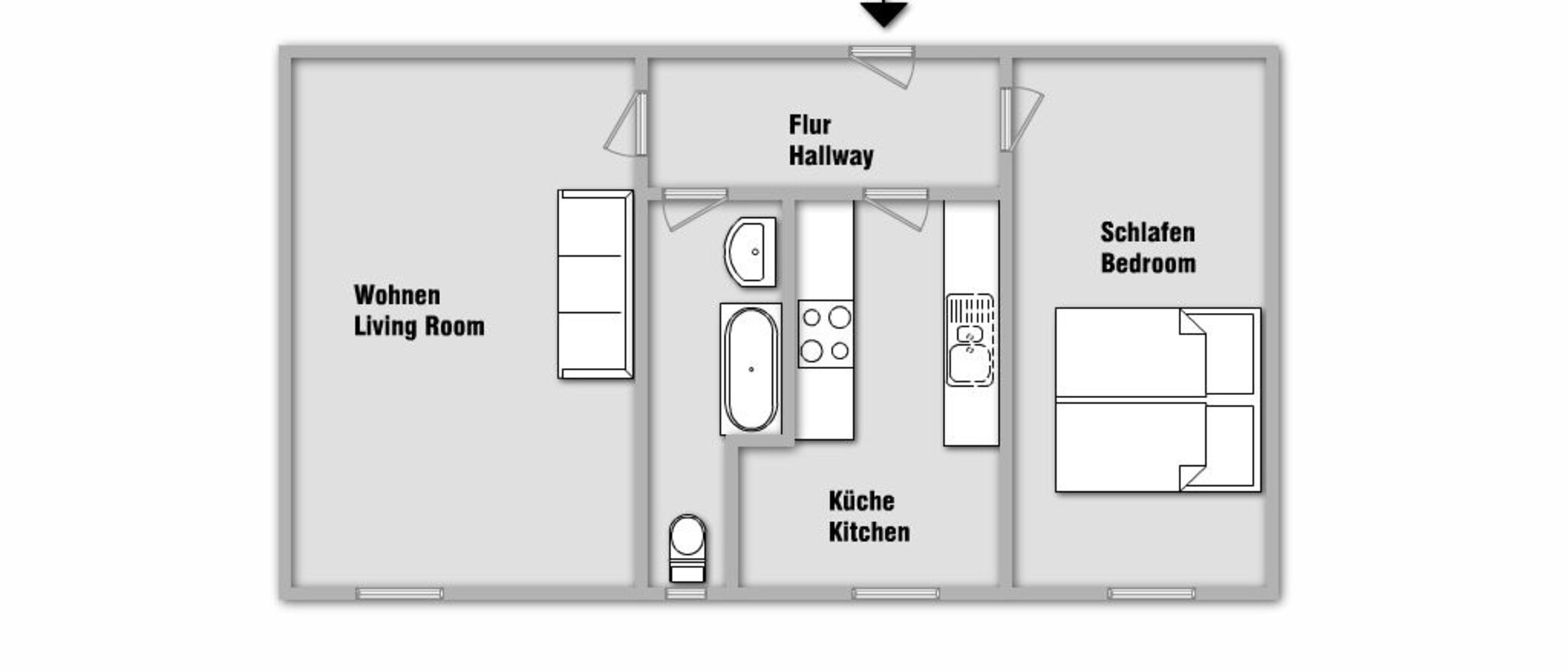 マンション München Schwabing-West (rund um den Hohenzollernplatz) 01 見取り図 4172