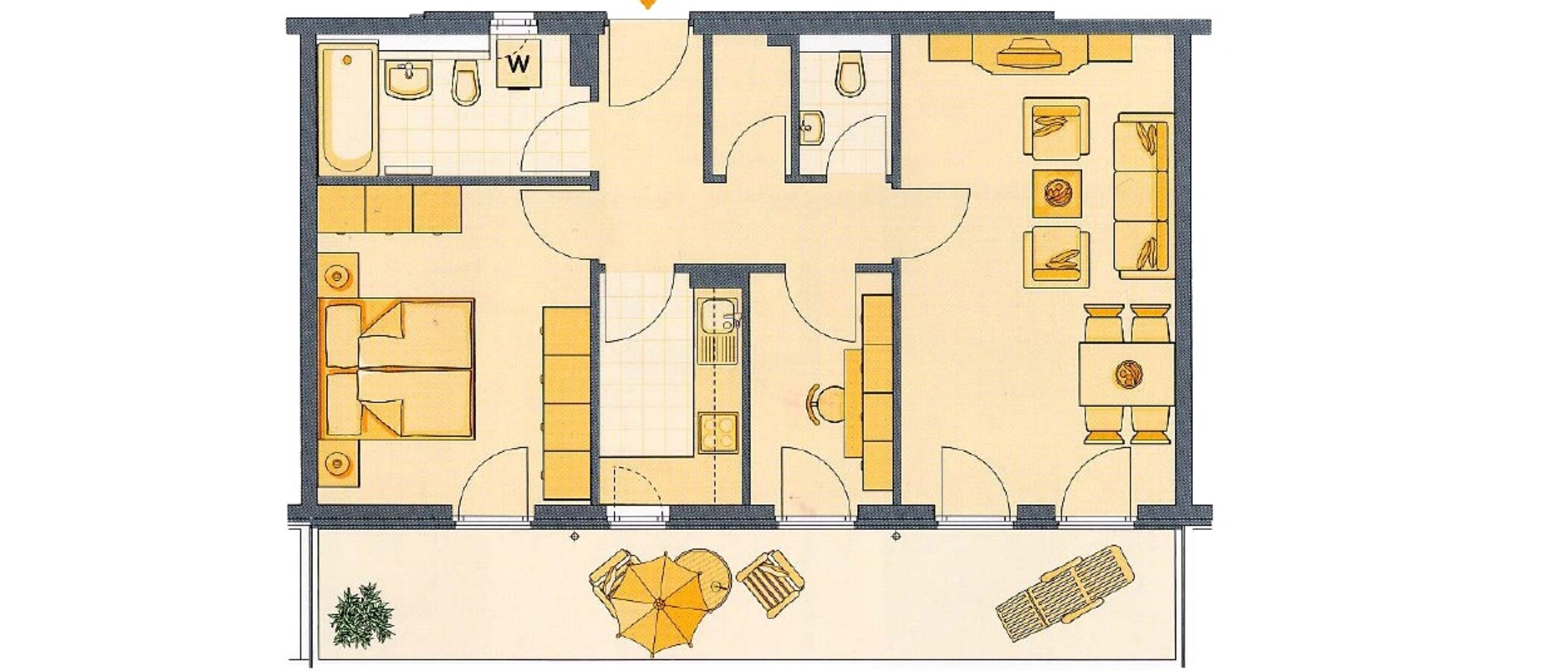 庭付き住宅 München Schwanthalerhöhe 01 見取り図 4454