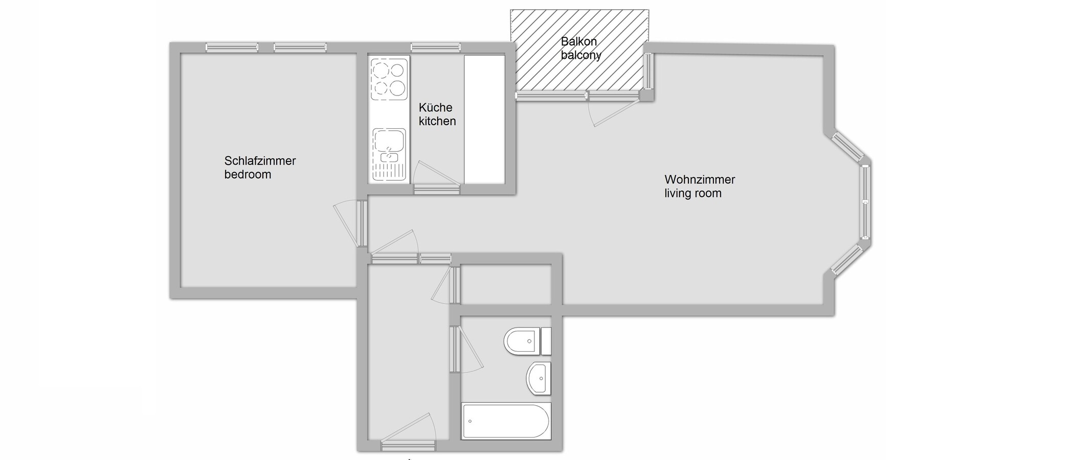 マンション München Obersendling 01 見取り図 4519