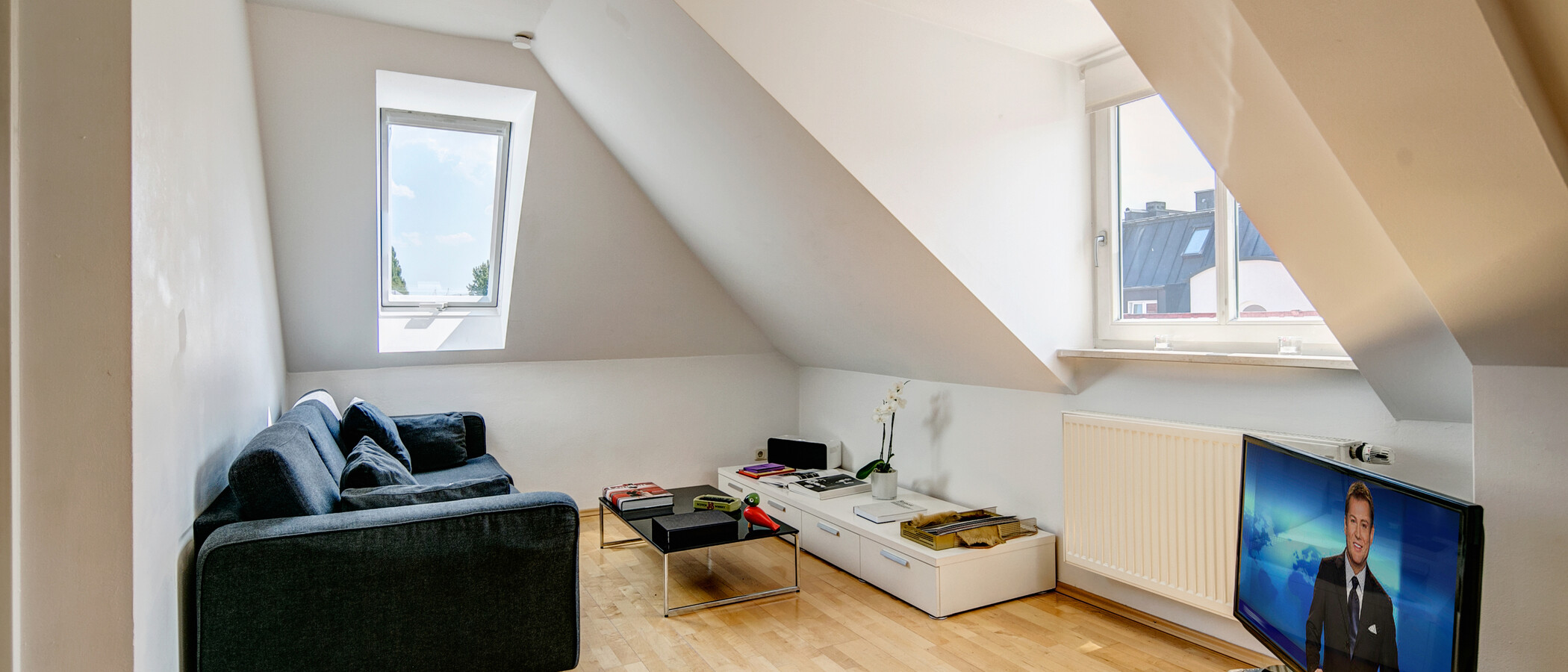 アティック・フラット（屋根裏） München Maxvorstadt - Rund um den Josephsplatz 01 リビングルーム 4683