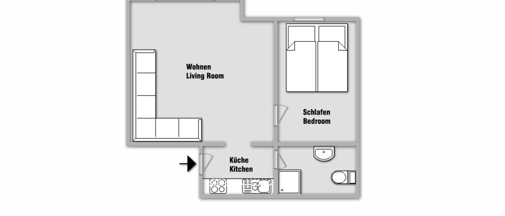 マンション München Nymphenburg-Gern 01 見取り図 5680