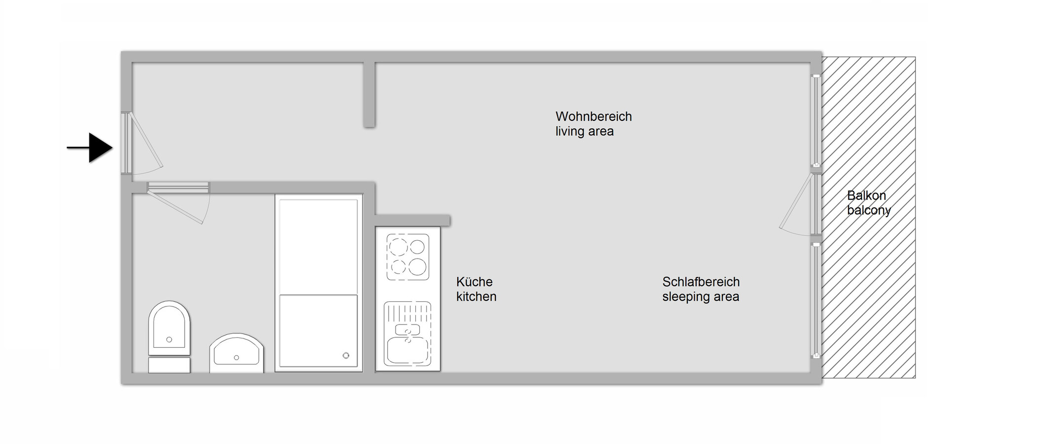 マンション München Schwabing-West 01 見取り図 6455