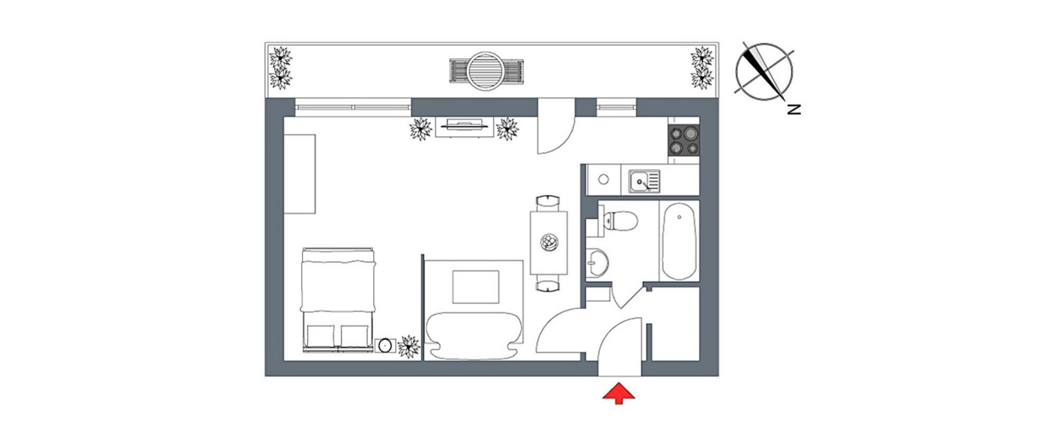 マンション München Schwabing 01 見取り図 6560