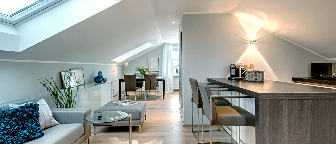 アティック・フラット（屋根裏） München Trudering 01 リビングルーム 7503