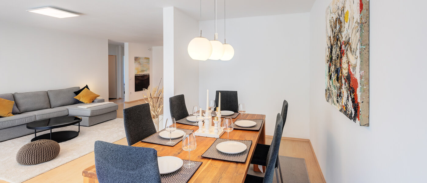 マンション München Schwabing-Nord (zw. Leopoldstraße & Englischen Garten) 01 ダイニングエリア 7670