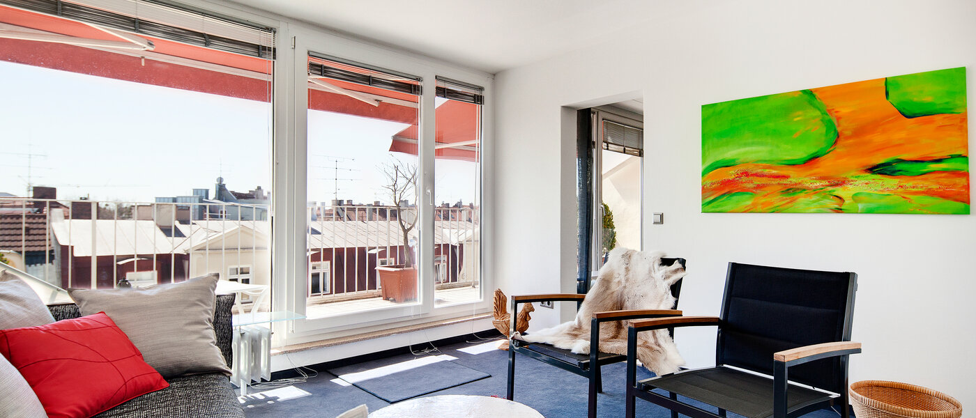 ペントハウス München Schwabing-West (rund um den Hohenzollernplatz) 04 リビングルーム 7704