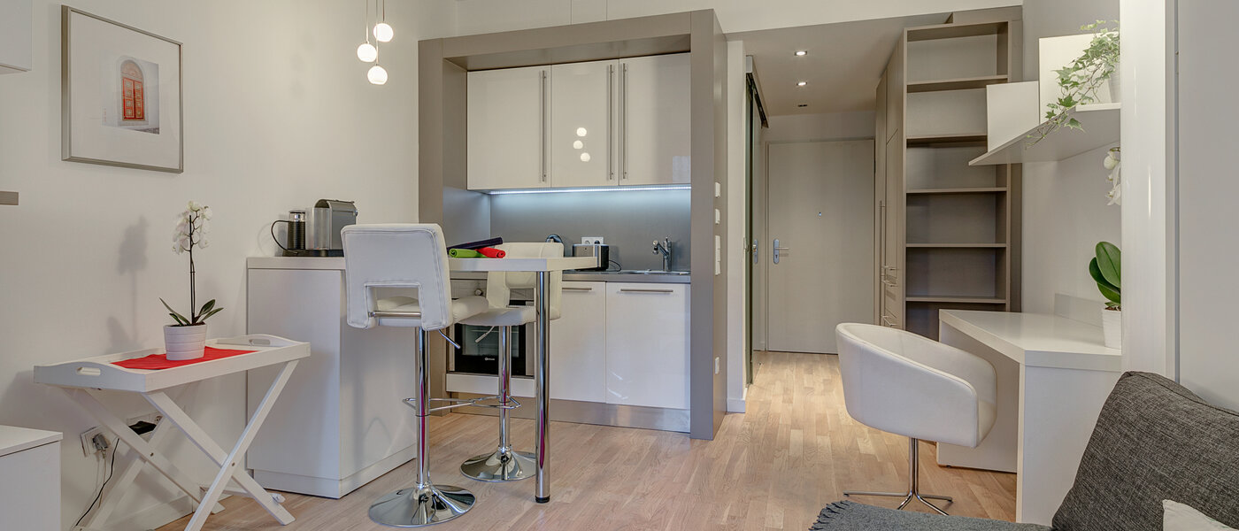 アパルトマン München Bogenhausen 05 リビングルーム 8661