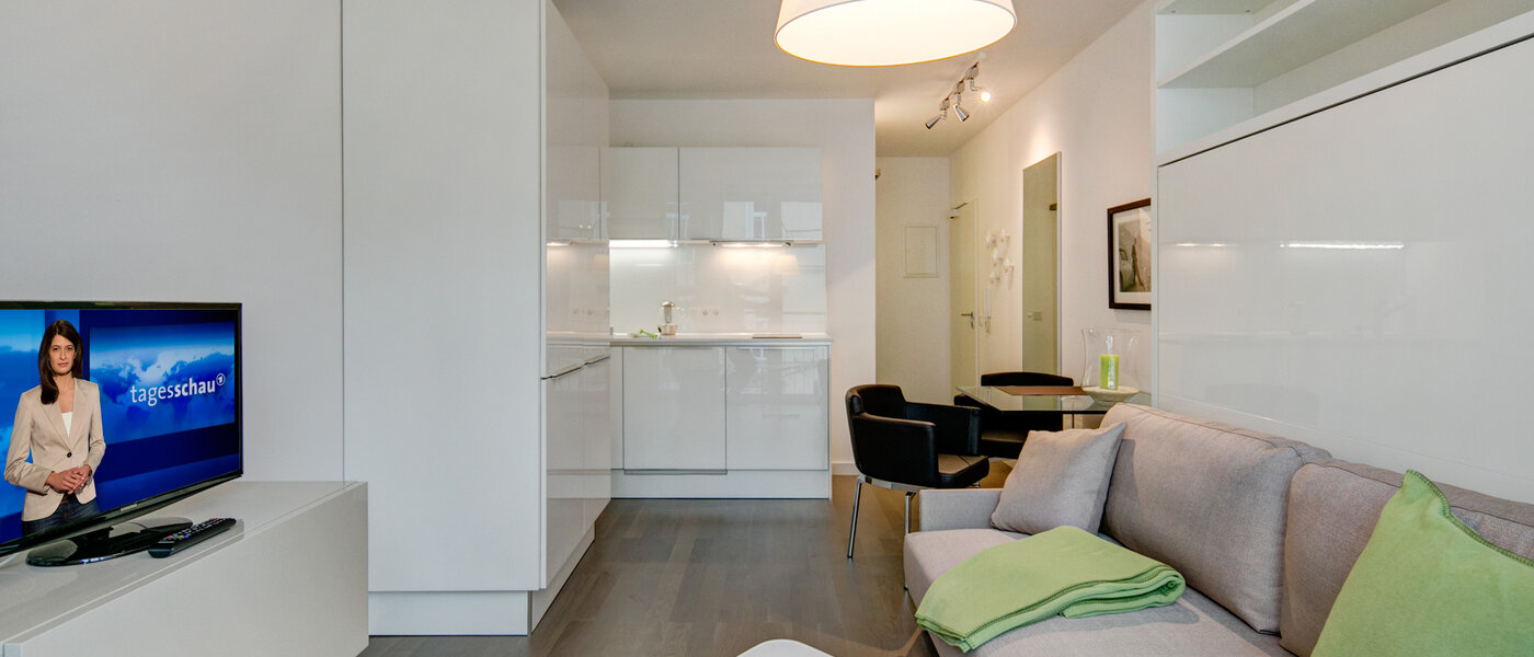 アパルトマン München Schwabing-Nord (zw. Leopoldstraße & Englischen Garten) 05 リビングルーム 9075