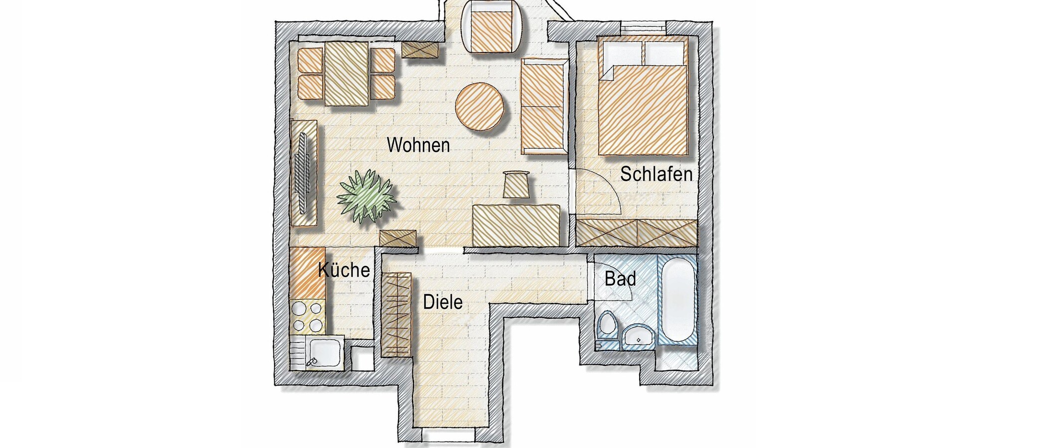 マンション München Lehel 01 見取り図 939