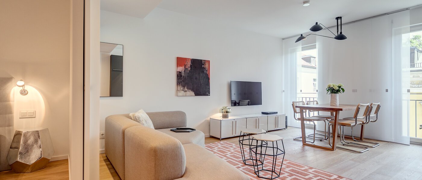 マンション München Schwabing (rechts der Leopoldstraße) 03 リビングルーム 9521