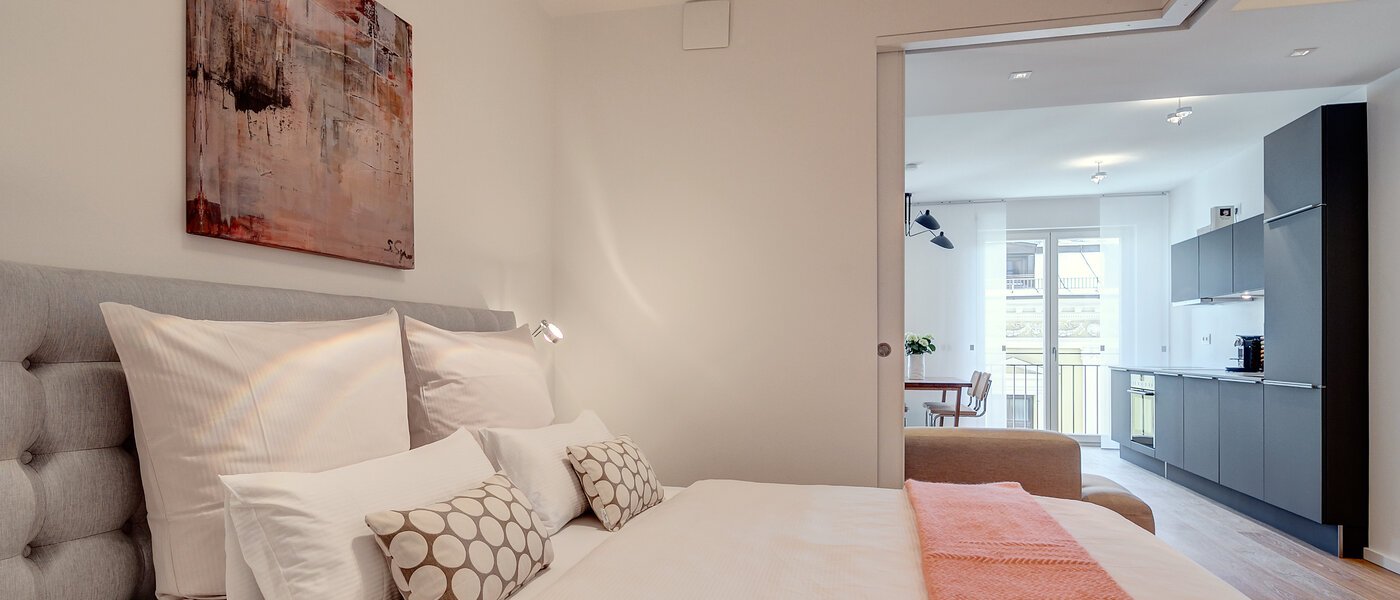 マンション München Schwabing (rechts der Leopoldstraße) 04 寝室 9521