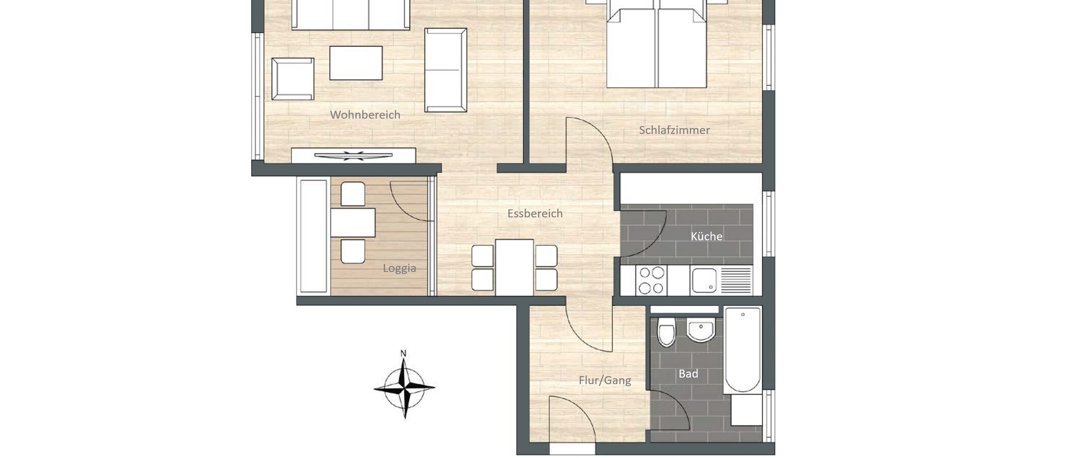 マンション Unterschleißheim Am Hart 01 見取り図 955
