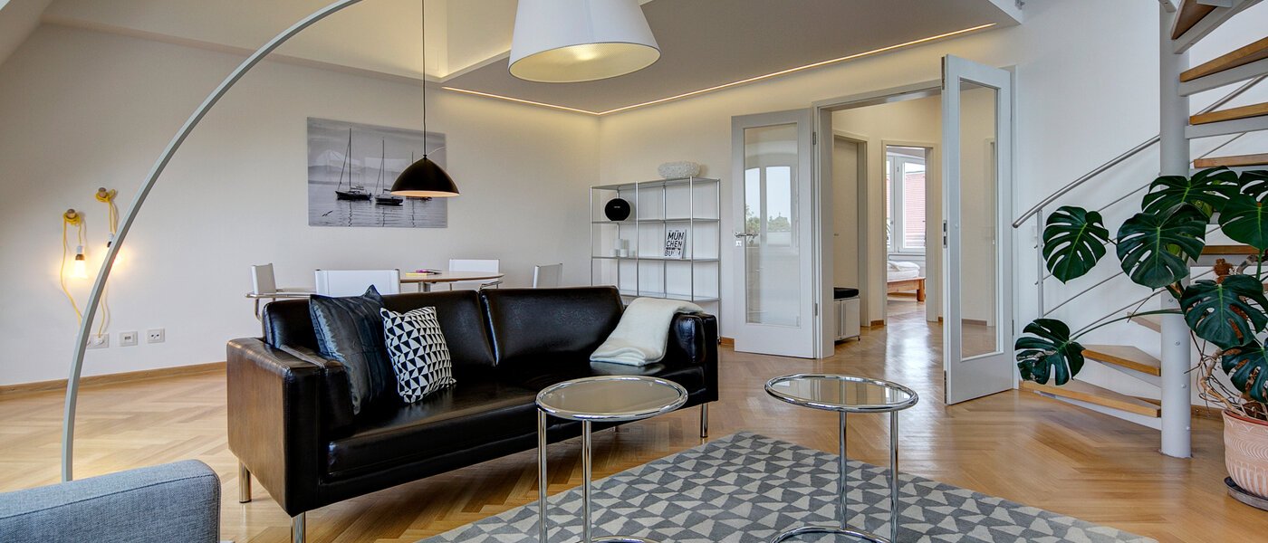 ペントハウス München Schwabing-Nord (zw. Belgrad- & Leopoldstraße) 02 リビングルーム 9584