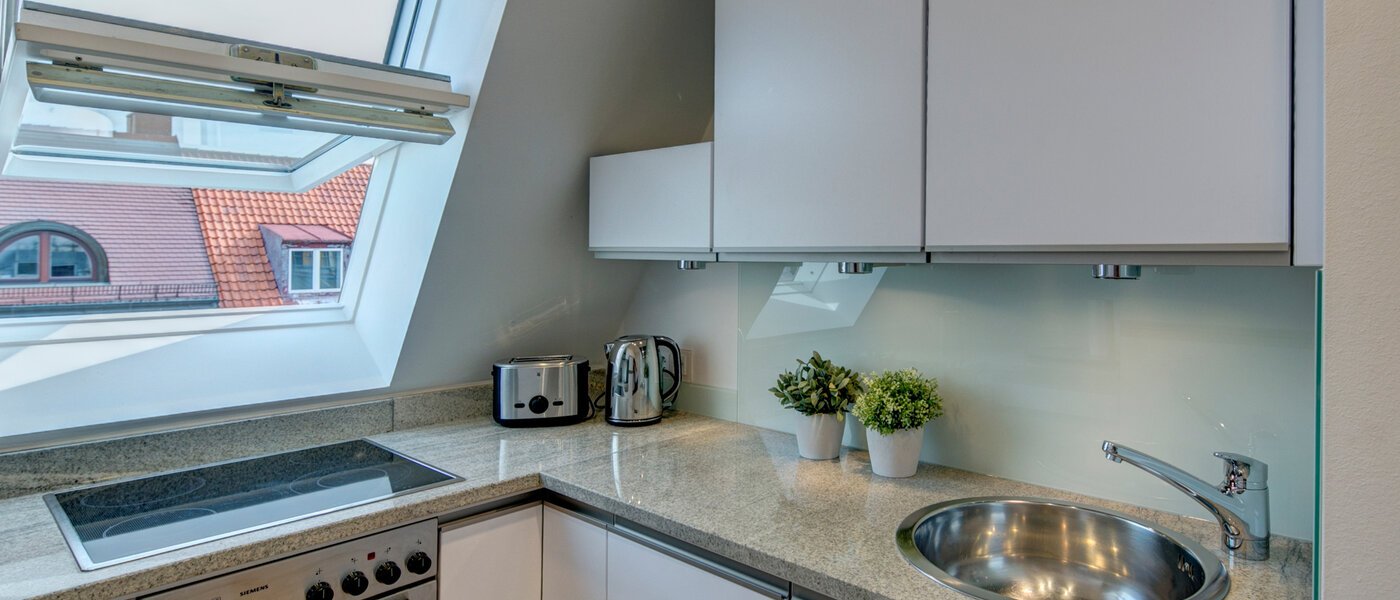 ペントハウス München Schwabing-Nord (zw. Belgrad- & Leopoldstraße) 02 キッチン 9584