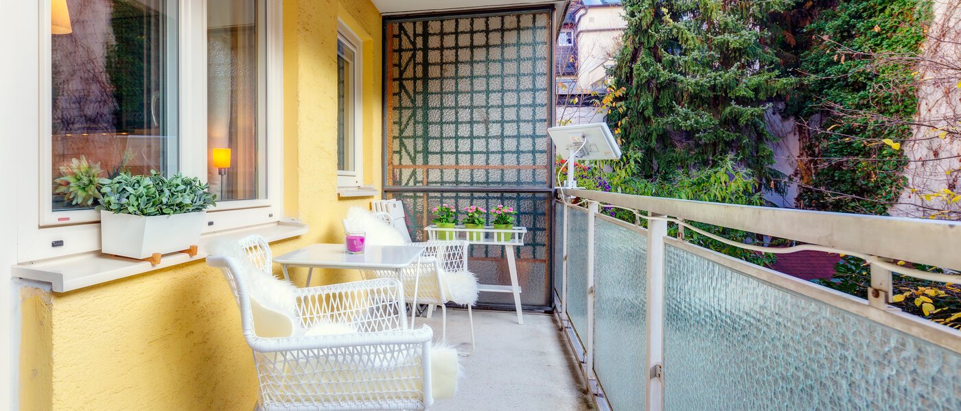 アパルトマン München Schwabing (rechts der Leopoldstraße) 01 ベランダ 9736