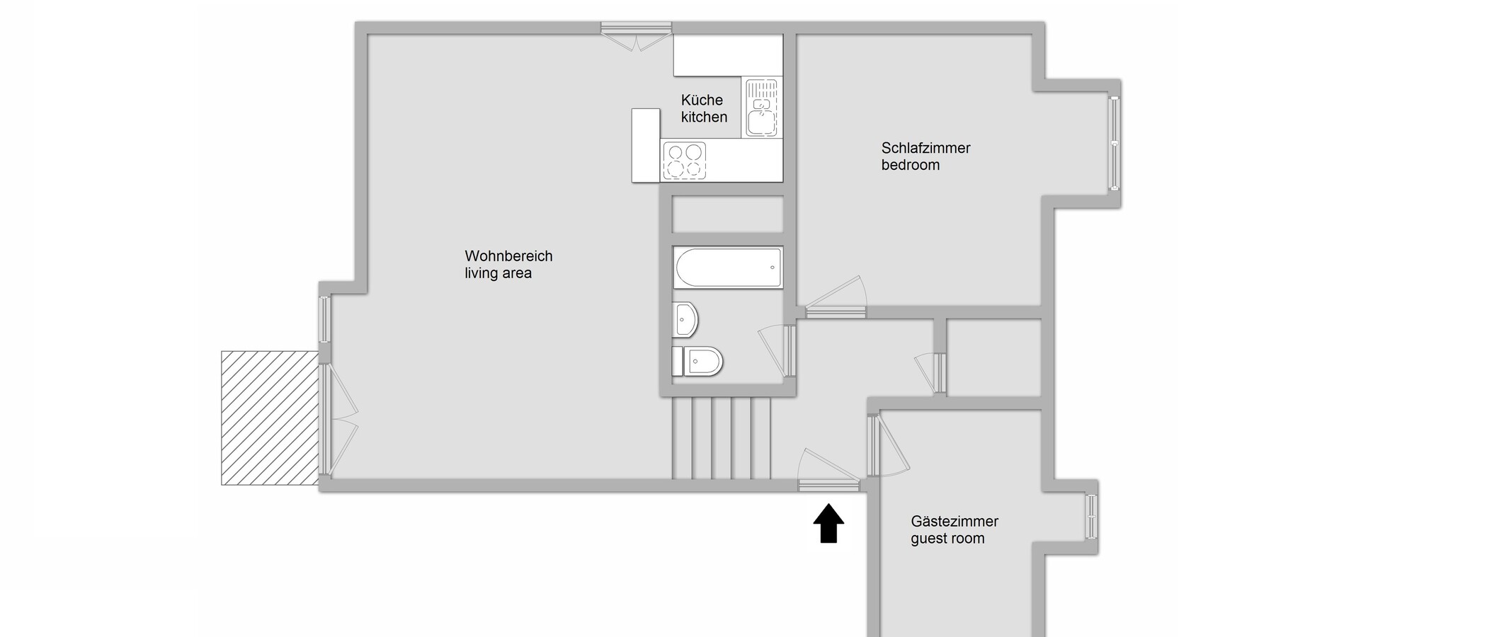 アティック・フラット（屋根裏） Ottobrunn 01 見取り図 9824